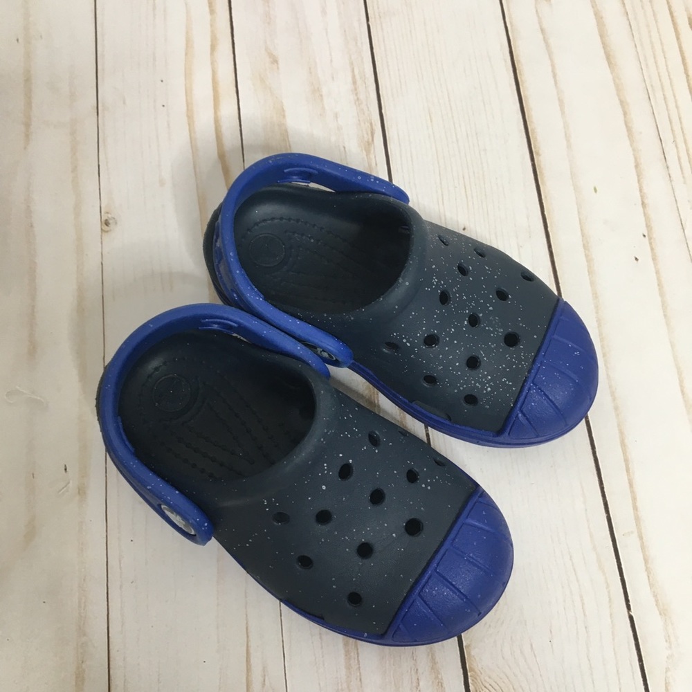 CROCS Kids Blue and Black Sandals